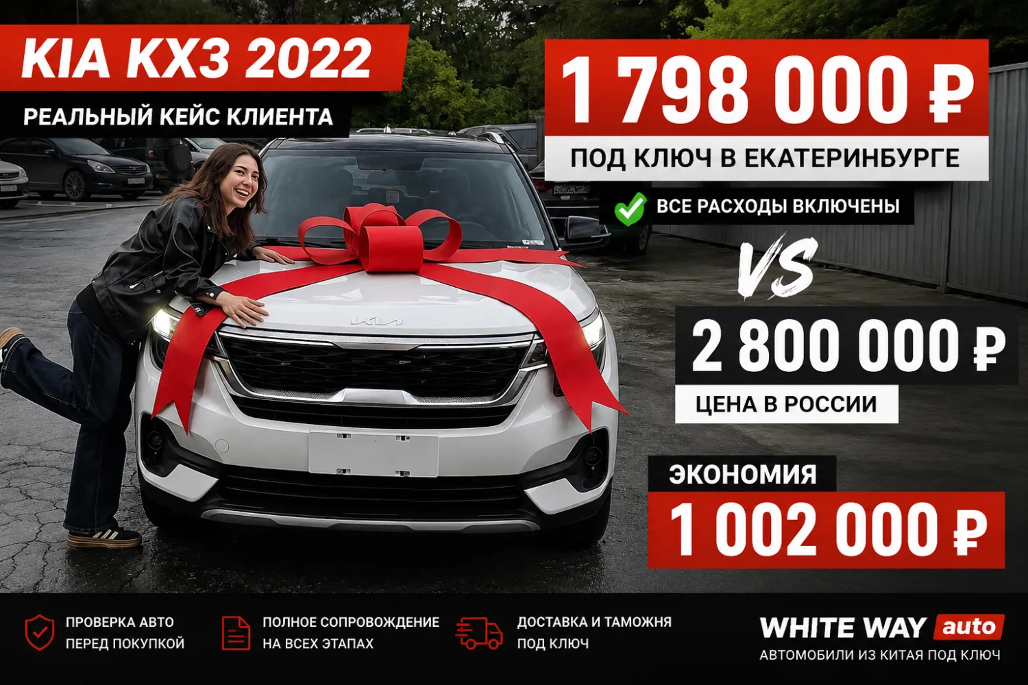 KIA KX3 из Китая под ключ за 1 798 000 ₽ — реальный кейс доставки в Екатеринбург KIA KX3 из Китая под ключ за 1 798 000 ₽ — реальный кейс доставки в Екатеринбург